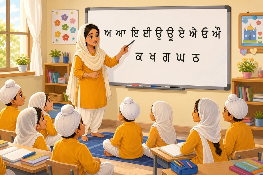 Gobind Sarvar Gurmat School classroom illustration